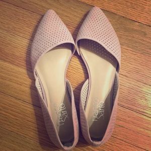Franco Sarto pink suede flats